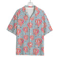 Floral Air Balloon Pattern Print Rayon Hawaiian Shirt