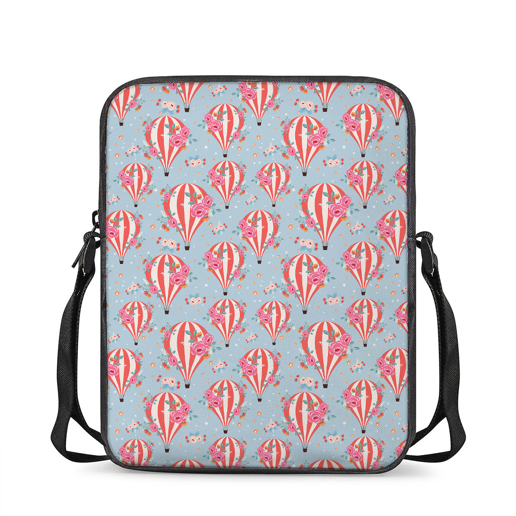 Floral Air Balloon Pattern Print Rectangular Crossbody Bag