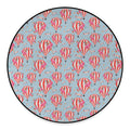 Floral Air Balloon Pattern Print Round Floor Mat