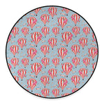 Floral Air Balloon Pattern Print Round Floor Mat