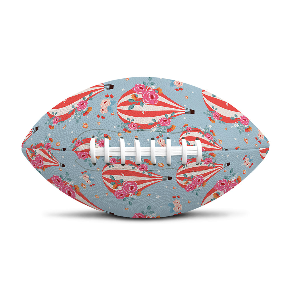 Floral Air Balloon Pattern Print Rugby Ball