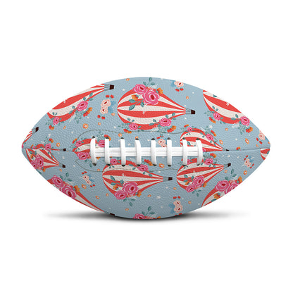 Floral Air Balloon Pattern Print Rugby Ball