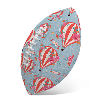 Floral Air Balloon Pattern Print Rugby Ball