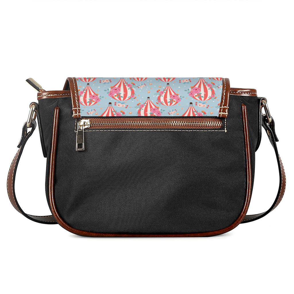 Floral Air Balloon Pattern Print Saddle Bag