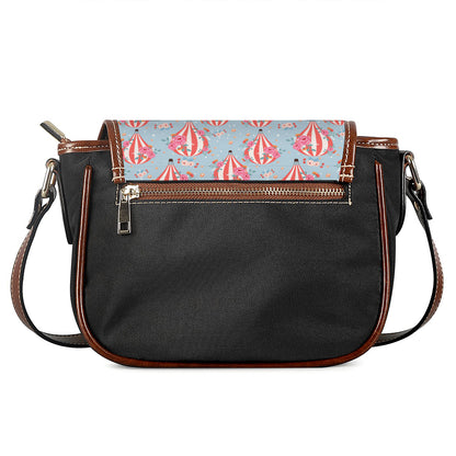 Floral Air Balloon Pattern Print Saddle Bag