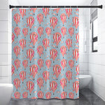 Floral Air Balloon Pattern Print Shower Curtain