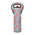 Floral Air Balloon Pattern Print Single Neoprene Wine Tote