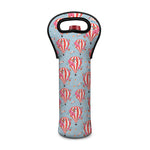 Floral Air Balloon Pattern Print Single Neoprene Wine Tote
