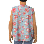 Floral Air Balloon Pattern Print Sleeveless Baseball Jersey