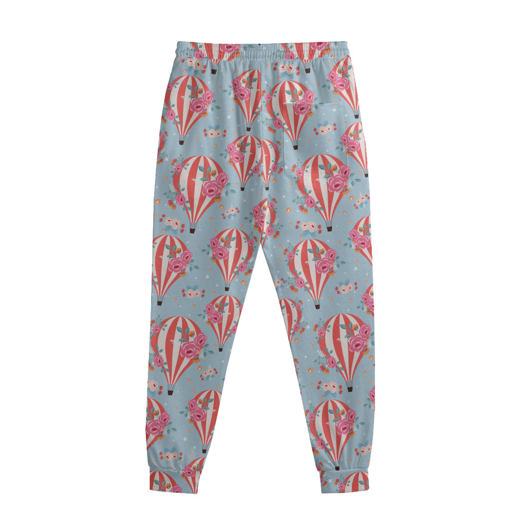 Floral Air Balloon Pattern Print Sweatpants