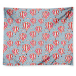 Floral Air Balloon Pattern Print Tapestry