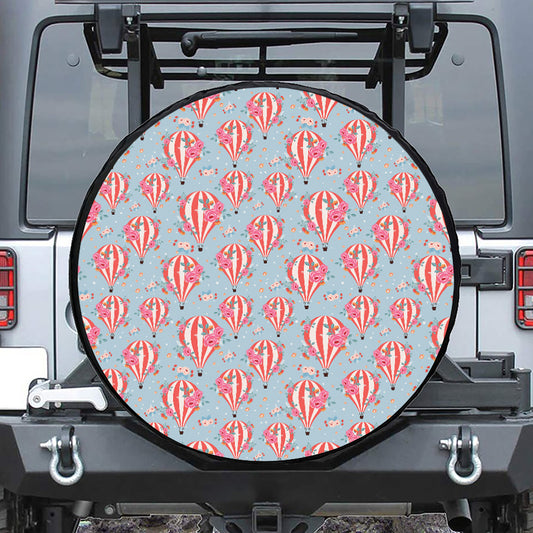 Floral Air Balloon Pattern Print Tire Cover