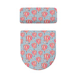 Floral Air Balloon Pattern Print Toilet Lid And Tank Cover Set