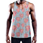 Floral Air Balloon Pattern Print Training Tank Top
