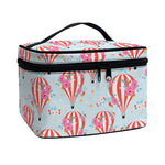 Floral Air Balloon Pattern Print Travel Makeup Bag