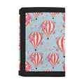 Floral Air Balloon Pattern Print Trifold Wallet