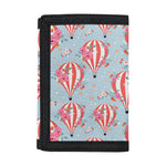 Floral Air Balloon Pattern Print Trifold Wallet