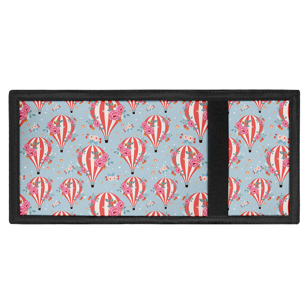 Floral Air Balloon Pattern Print Trifold Wallet
