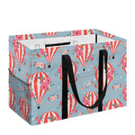 Floral Air Balloon Pattern Print Utility Tote Bag