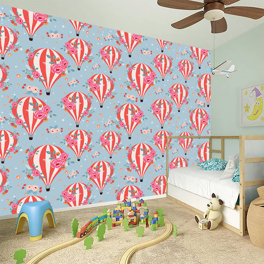 Floral Air Balloon Pattern Print Wall Sticker
