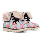 Floral Air Balloon Pattern Print Winter Boots