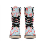 Floral Air Balloon Pattern Print Winter Boots