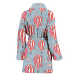 Floral Air Balloon Pattern Print Women's Bathrobe