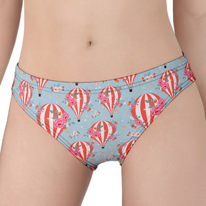 Floral Air Balloon Pattern Print Women's Panties