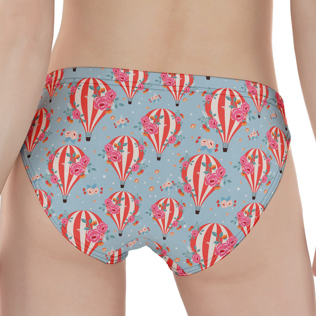 Floral Air Balloon Pattern Print Women's Panties