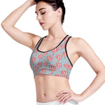 Floral Air Balloon Pattern Print Women's Sports Bra