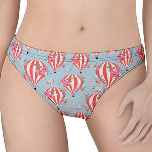 Floral Air Balloon Pattern Print Women's Thong