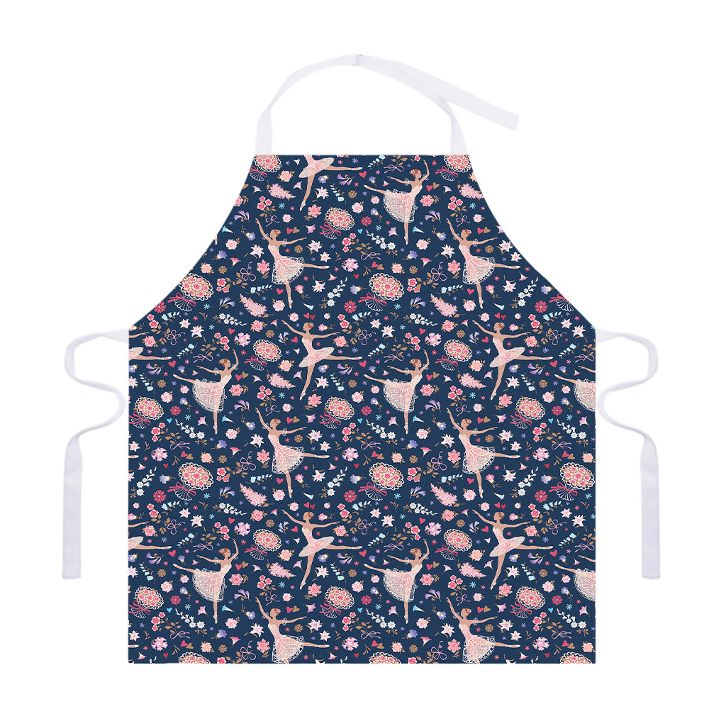 Floral Ballet Pattern Print Adjustable Apron