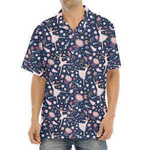 Floral Ballet Pattern Print Aloha Shirt