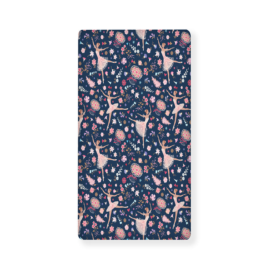 Floral Ballet Pattern Print Baby Crib Sheet