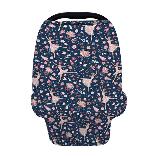 Floral Ballet Pattern Print Baby Seat Cover