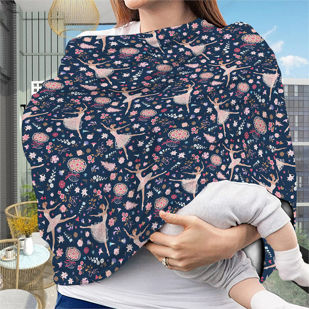 Floral Ballet Pattern Print Baby Seat Cover