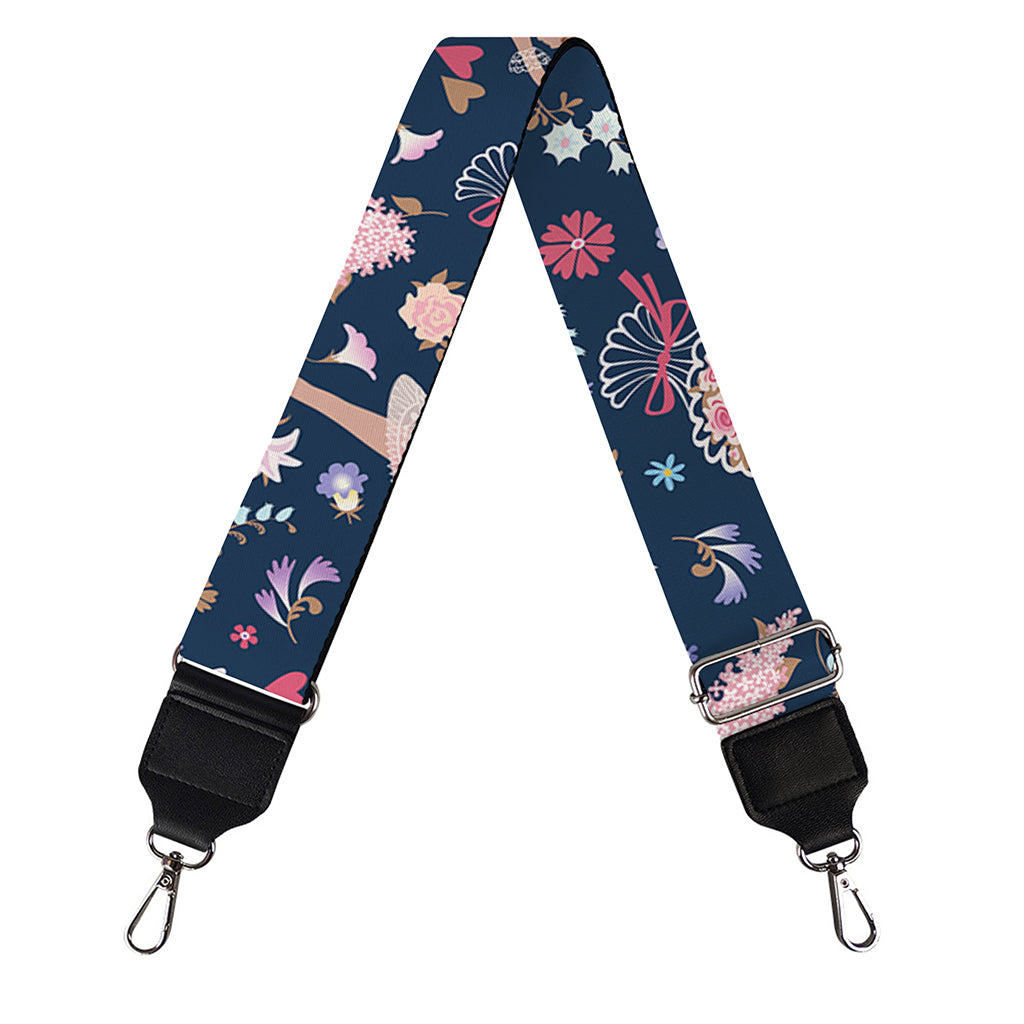 Floral Ballet Pattern Print Bag Strap