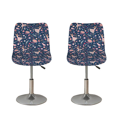 Floral Ballet Pattern Print Bar Stool Covers