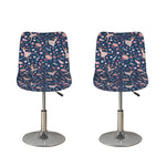 Floral Ballet Pattern Print Bar Stool Covers