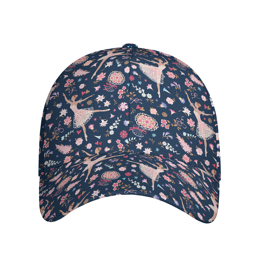 Floral Ballet Pattern Print Baseball Cap