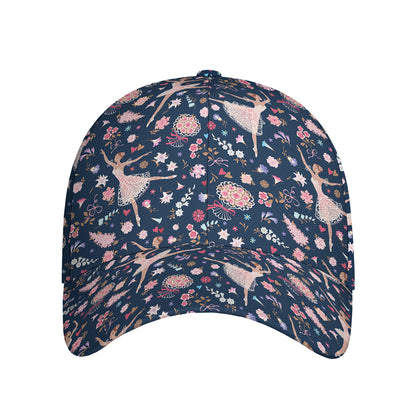 Floral Ballet Pattern Print Baseball Cap