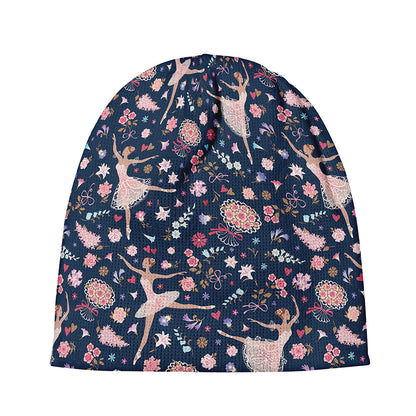 Floral Ballet Pattern Print Beanie