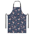 Floral Ballet Pattern Print Bib Apron With Pocket