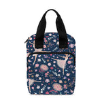 Floral Ballet Pattern Print Bible Tote Bag