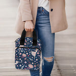 Floral Ballet Pattern Print Bible Tote Bag
