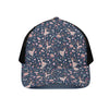 Floral Ballet Pattern Print Black Mesh Trucker Cap