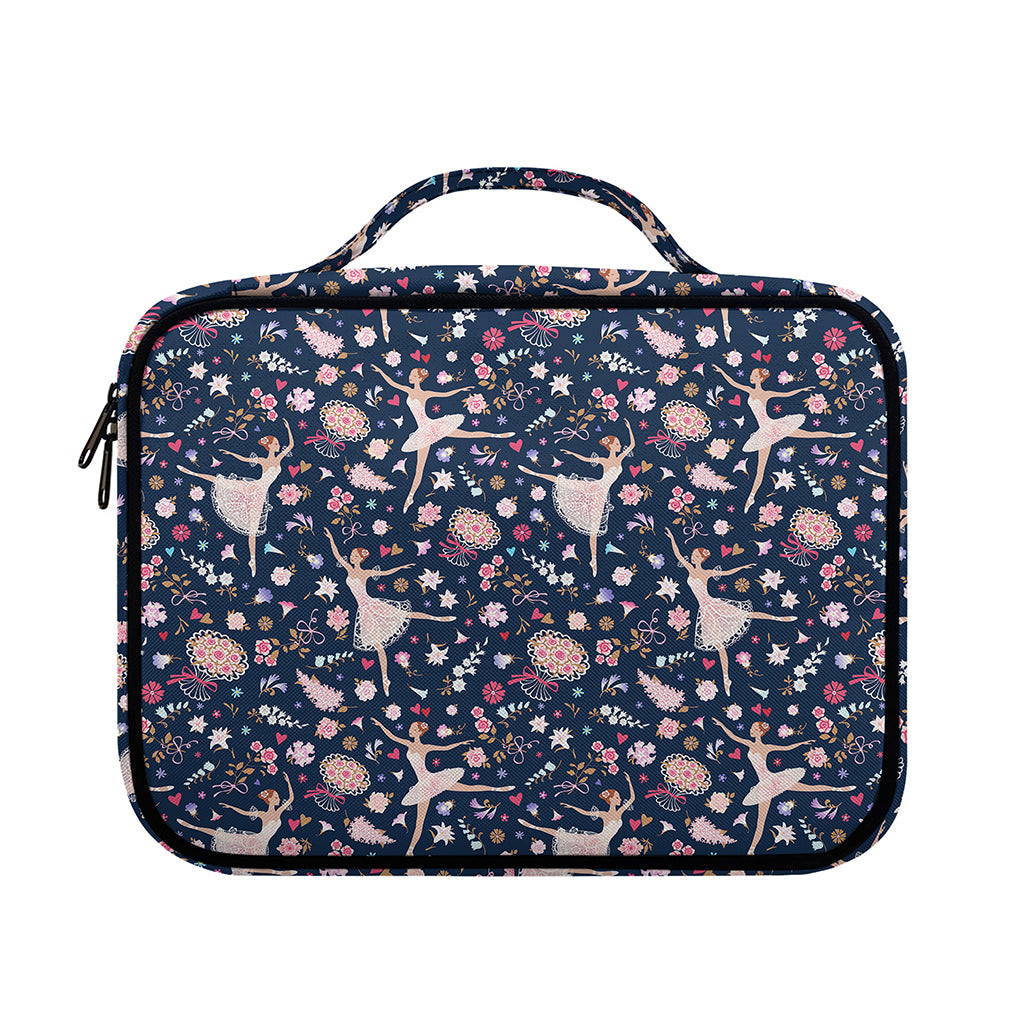 Floral Ballet Pattern Print Briefcase Bible Bag