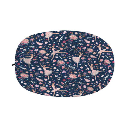 Floral Ballet Pattern Print Car Side Mirror Covers