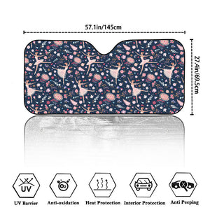 Floral Ballet Pattern Print Car Windshield Sun Shade