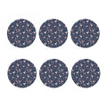 Floral Ballet Pattern Print Coaster Set
